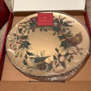 Lenox Winter Greetings Decoupage Round Platter in Box